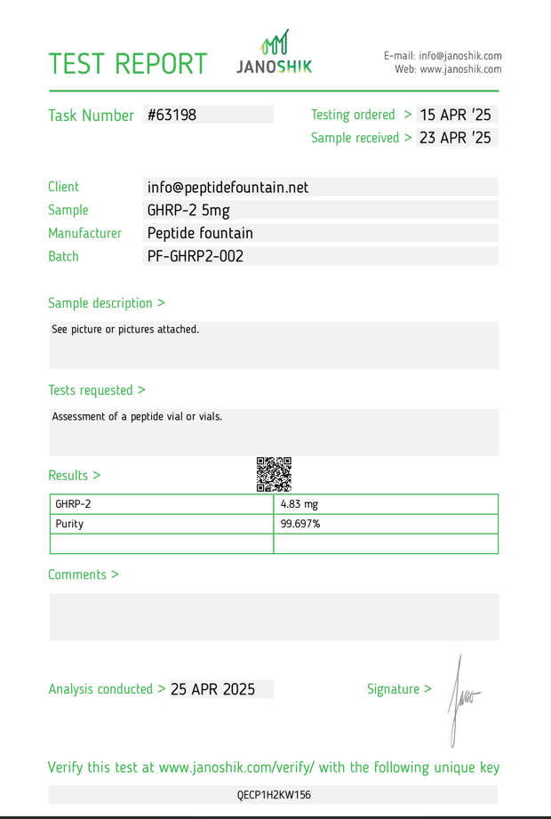 GHRP-2 5 mg para fines de investigación